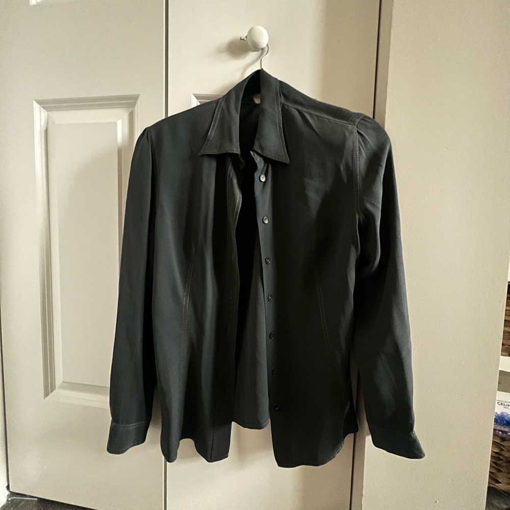 Giorgio Armani Charcoal Button-Up Shirt